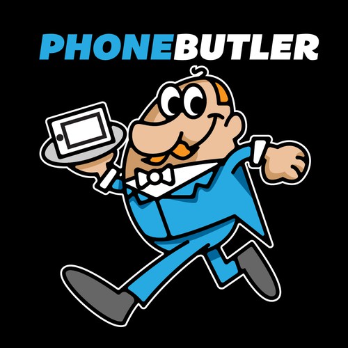 Phonebutler design - mascot design