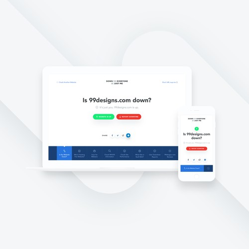 UI/UX Website Status Service