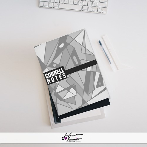 Notebook Cover Design for Cornell Notes Notepad