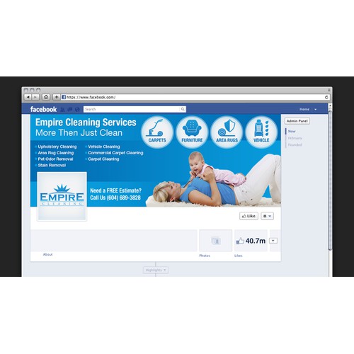 Facebook page for empire carpet cleaning