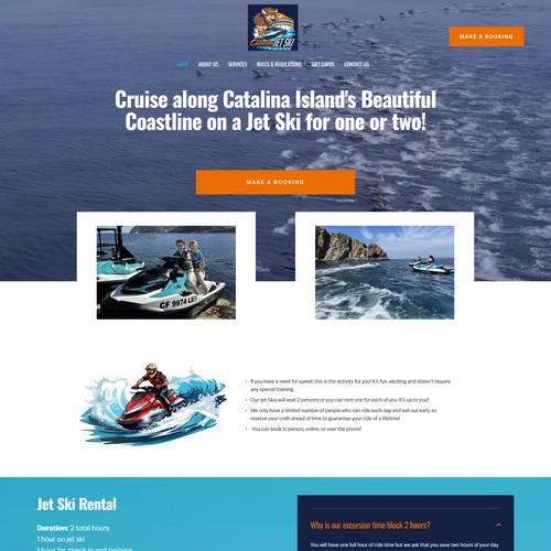 Website Design for Catalina Jet Ski Rentals