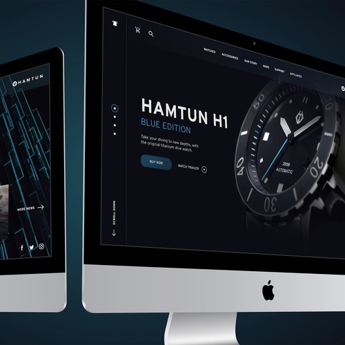 Hamtun Watches Website UI Concept