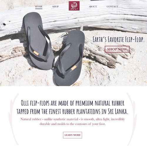 Web Design for Natural Rubber Flip-Flops