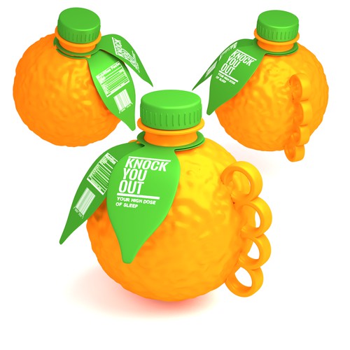 Bottle concept for fresh oranges drink