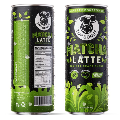 Packagaing Matcha Latte by TOP DONUT