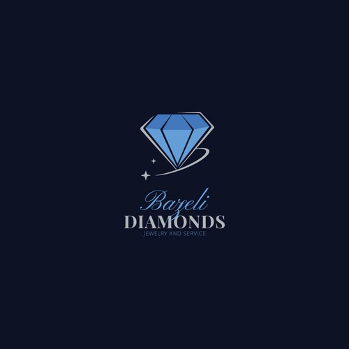 retro logo concept for Bazeli Diamonds