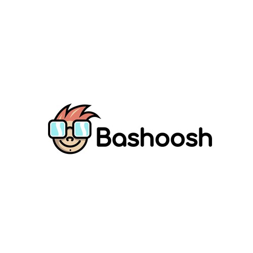 Cute boy mascot logo