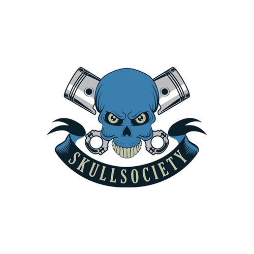 Logo for SkullSociety - a new brand of biker t-shirts.
