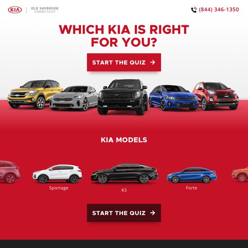 KIA Dealership Landing page design