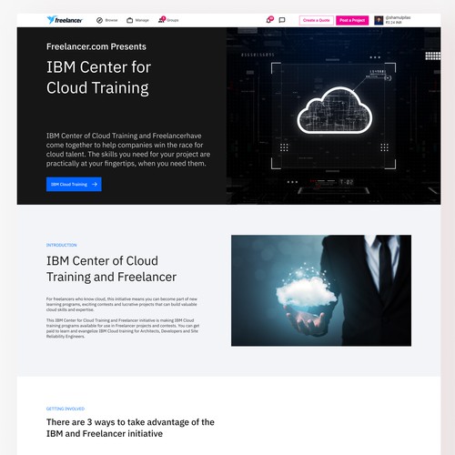 Website Design for IBM Center for Cloud Training