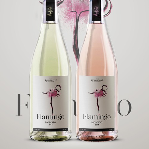 Label for Artiste ‘Flamingo’ Moscato