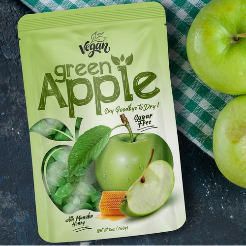 Green Apple candy packaging