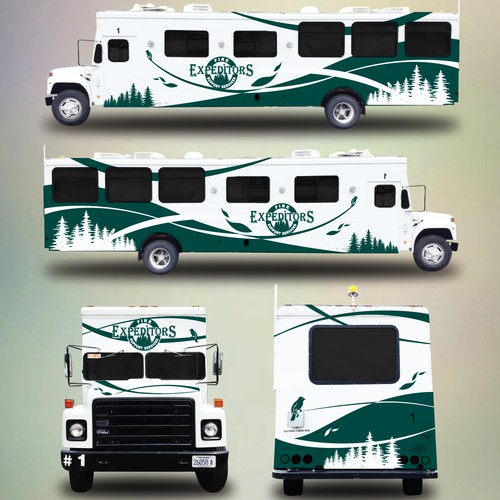 Vehicle wrap design for retro truck