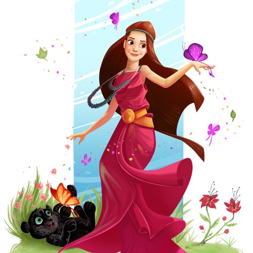 Turn a photo of my gf into a "Disney Princess" like illustration