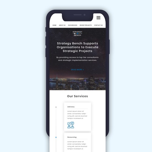 Corporate mobile webdesign