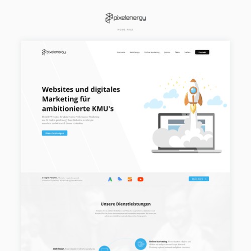 Digital agency website in Switzerland