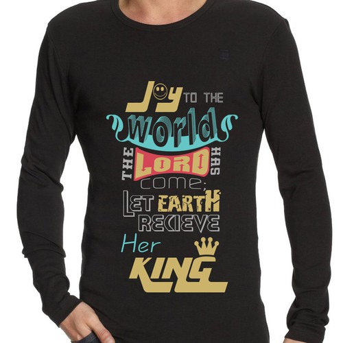 Created a "Joy to the World" Youth Sunday shirt!