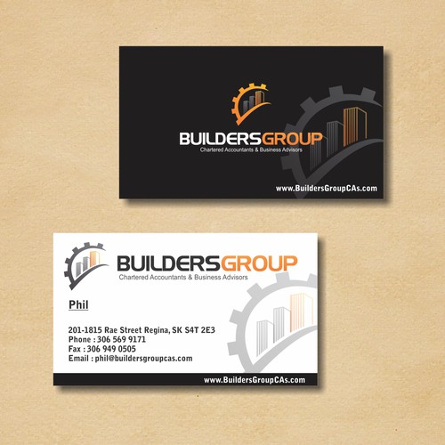 business card for BuildersGroup