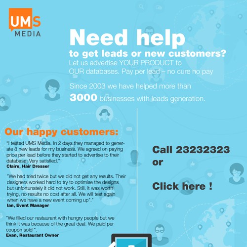 Create an eye catching email campaign for UMS Media