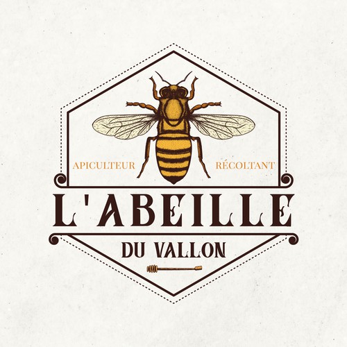 logo for passionate beekeeper