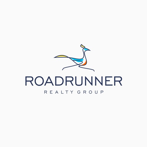 Simple sophisticated logo for Roadrunner Real Estate company