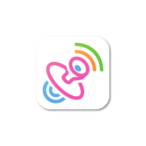 Design iOS App Icon: Merge Pacifier & Loudspeaker