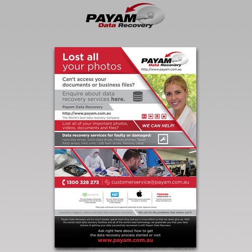 Payam Data Recovery Poster Design