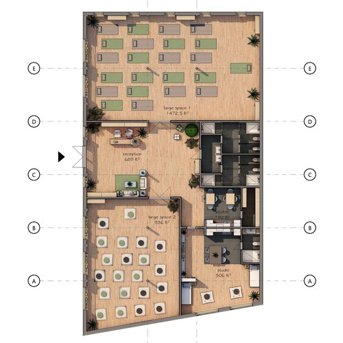 Floor Plan of Yoga Space