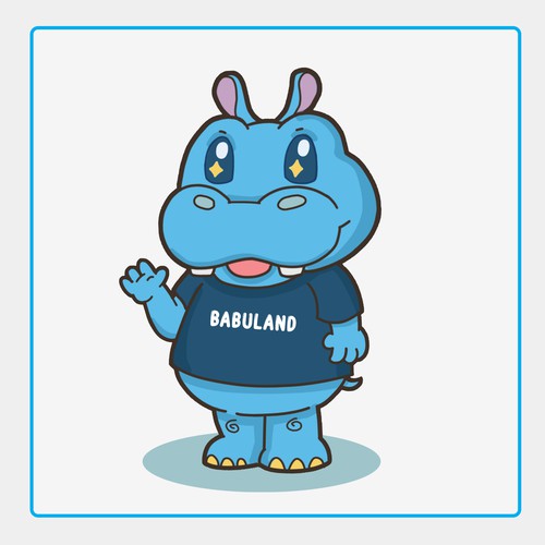 Baby Hippotamus Mascot