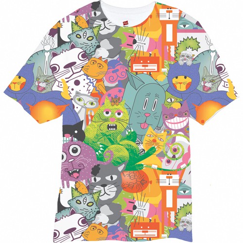 Create the Ultimate Kitty Glitter / Space T-shirt design!
