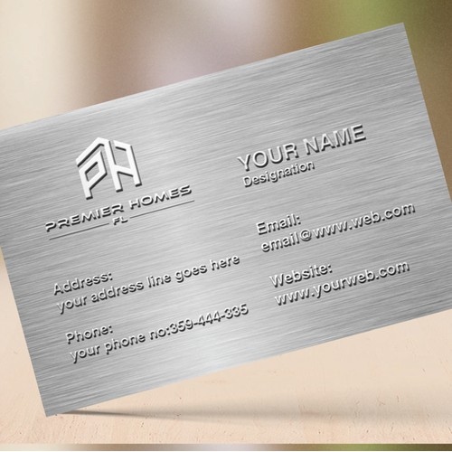 metallic business card
