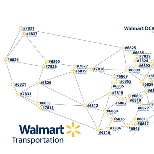 walmart DC#'s map 