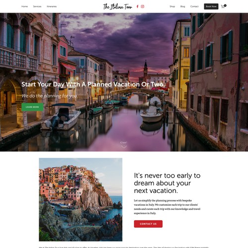 Vibrant Website for The Italian Tour Travel Agency