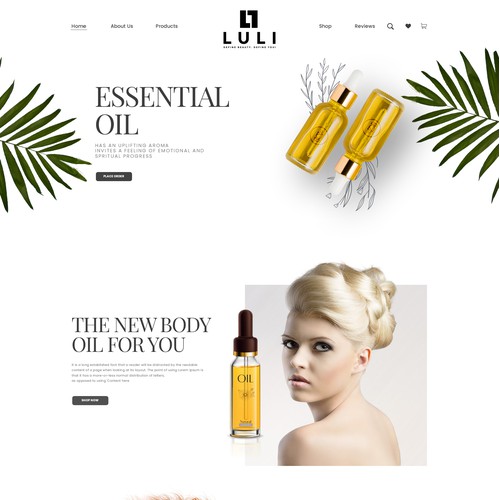 Cosmetic Website Page Design