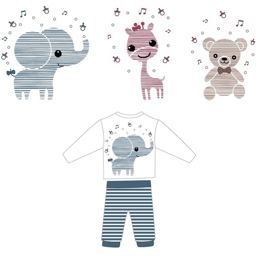 Cute Baby Print Apparel Design 