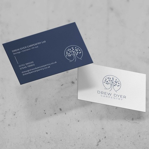 Business cards for Drew Dyer carpentry