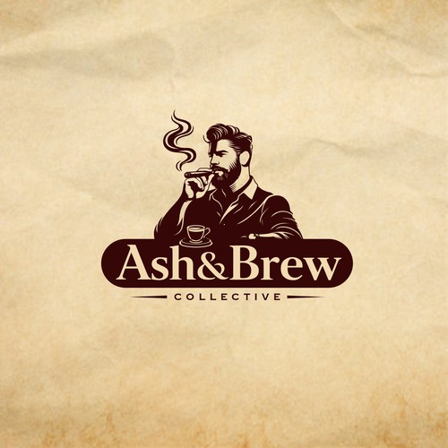 Ash & Brew Vintage Logo