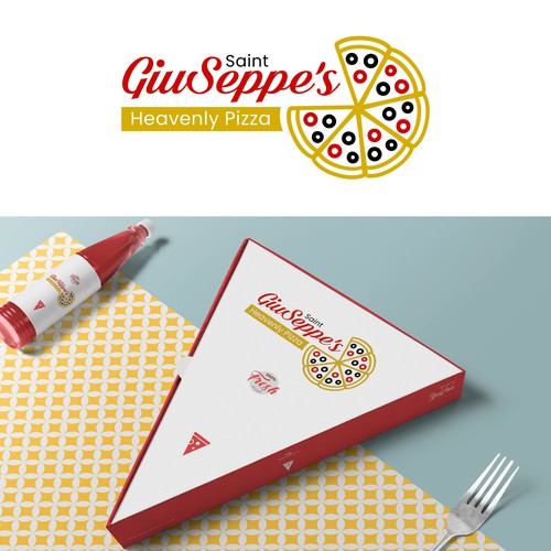 logo concept for a family pizza restaurant.