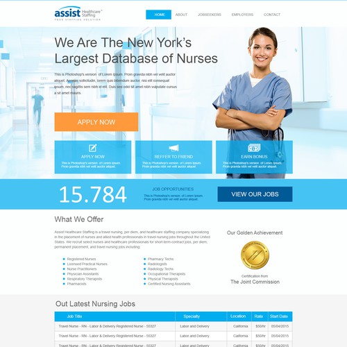 web page for nurses