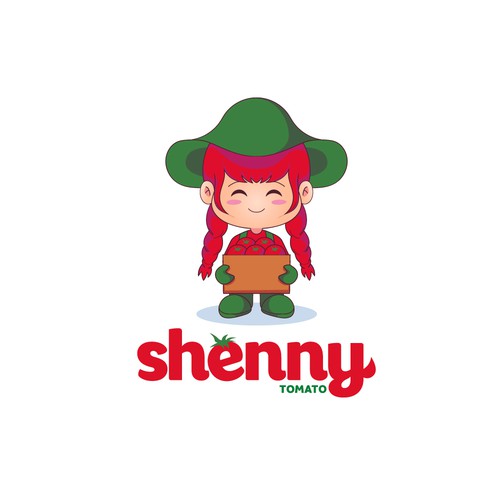 Hand-drawn logo mascot of "Shenny Girl"