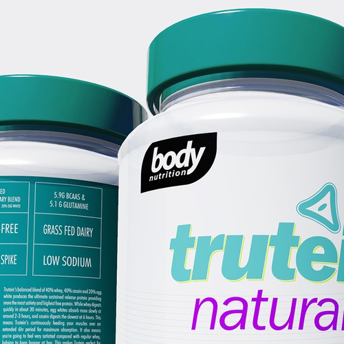 Design a clean, contemporary label for a healthy, all-natural protein powder!