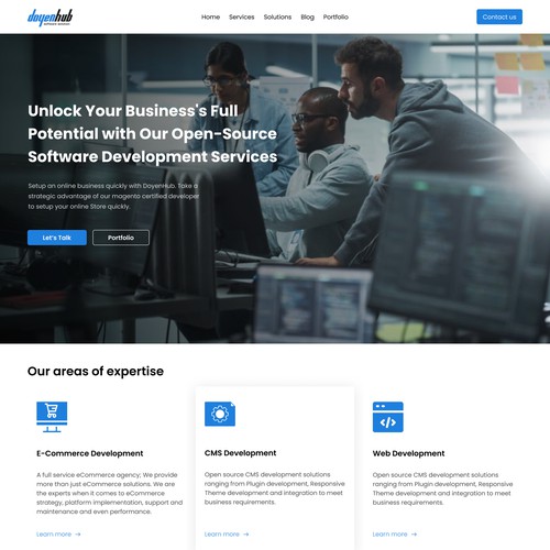 Landing Page For a Software Company