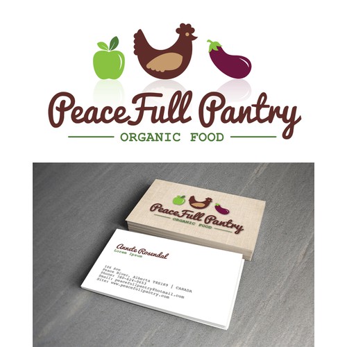 PeaceFull Pantry - an organic and natural foods buying club - needs it first ever logo and business card