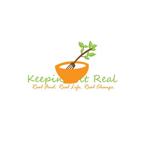 Design a creative logo with an impactful icon for Keepin' it Real