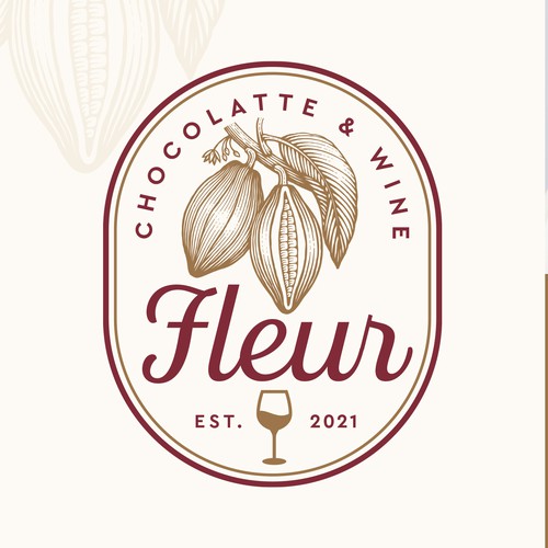 Logo for Fleur Chocolatte & Wine, gifts for chocolate and wine lovers.