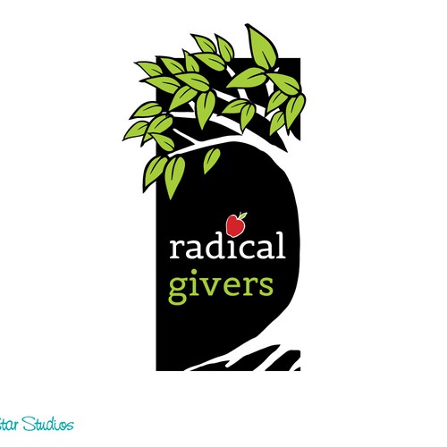 Awesome design for altruistic nonprofit, Radical Givers! Where's the love, 99?
