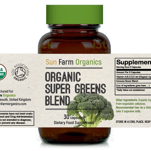 Diary Supplement Label design