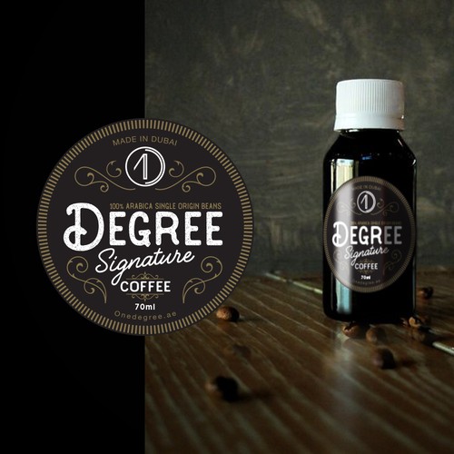 Coffee Shot label packaging