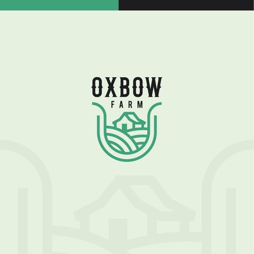 Trendy logo design for Oxbow Farm