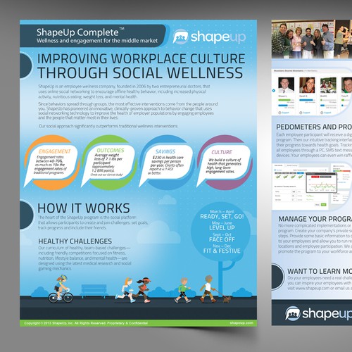 brochure design for ShapeUp Complete, a division of ShapeUp Inc.